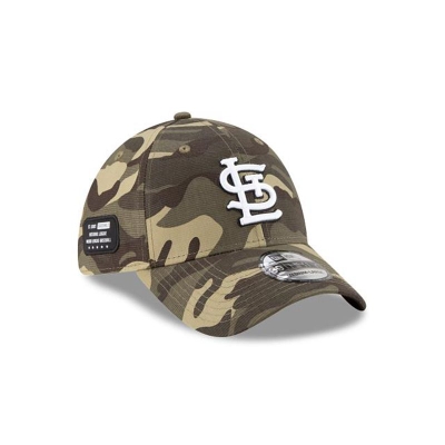 Green St. Louis Cardinals Hat - New Era MLB Armed Forces Weekend 39THIRTY Stretch Fit Caps USA8460937